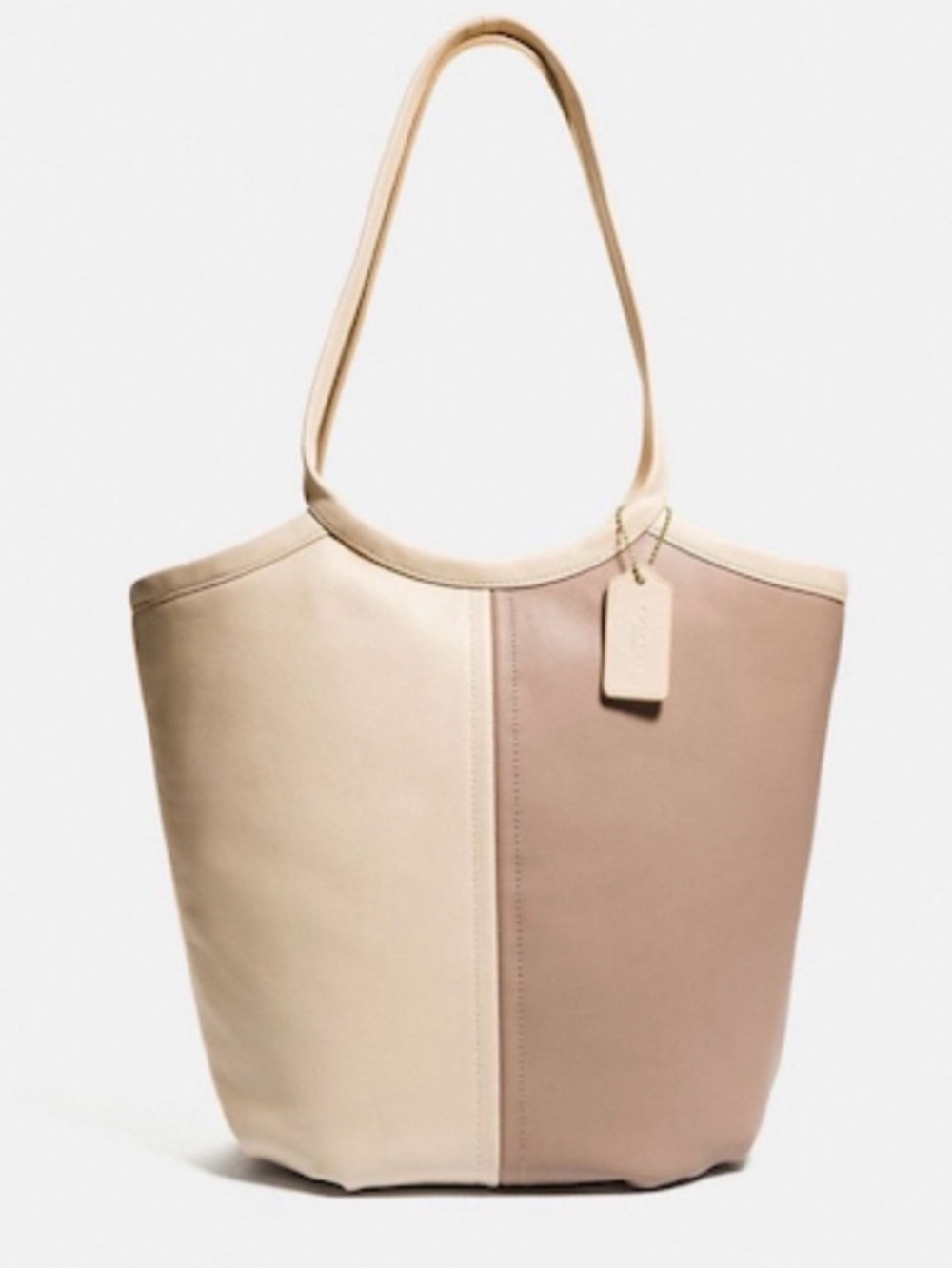 Coach Bea Color Block Chalk & Beechwood Shoulder Bag LIKE NEW MSRP: $298